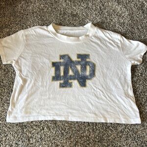 Champion White Crop Top with Crew Neck and Short Sleeves